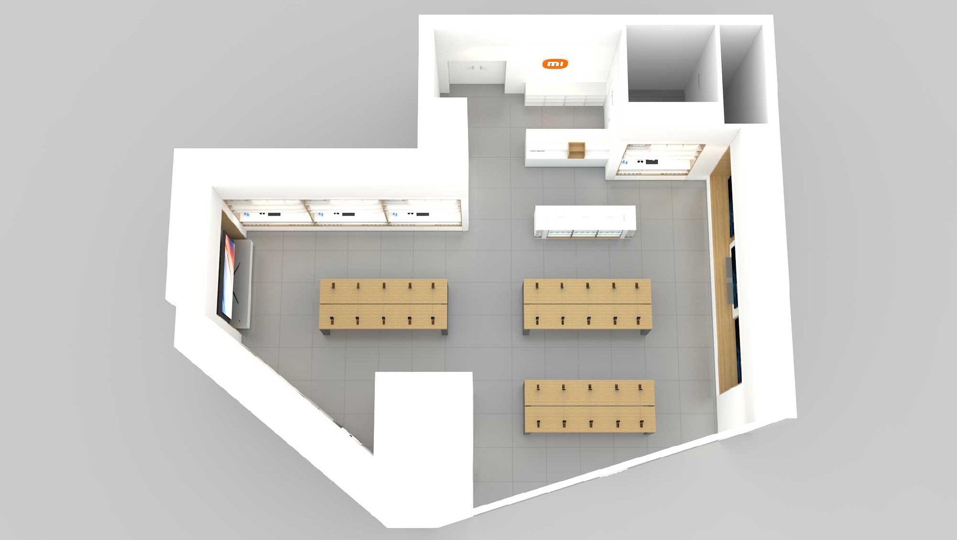 120平米新郑小米手机体验店装修设计效果图