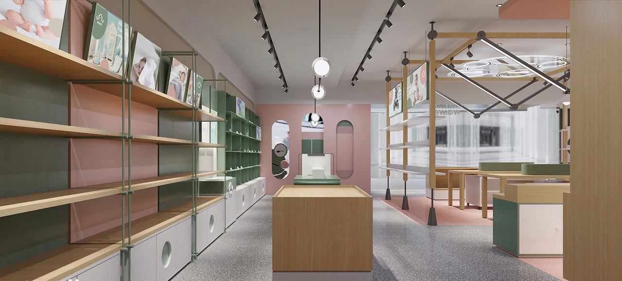 185平米新郑母婴店装修设计效果图