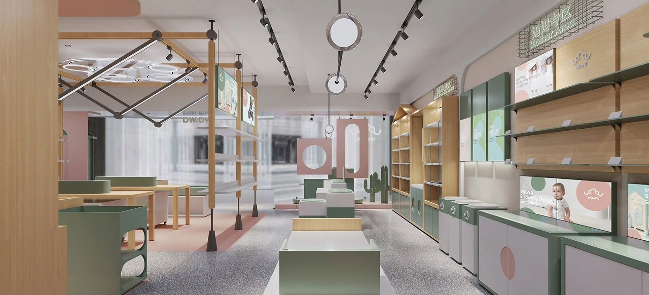 185平米新郑母婴店装修设计效果图