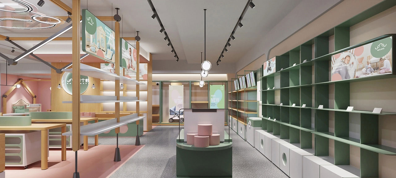 185平米新郑母婴店装修设计效果图
