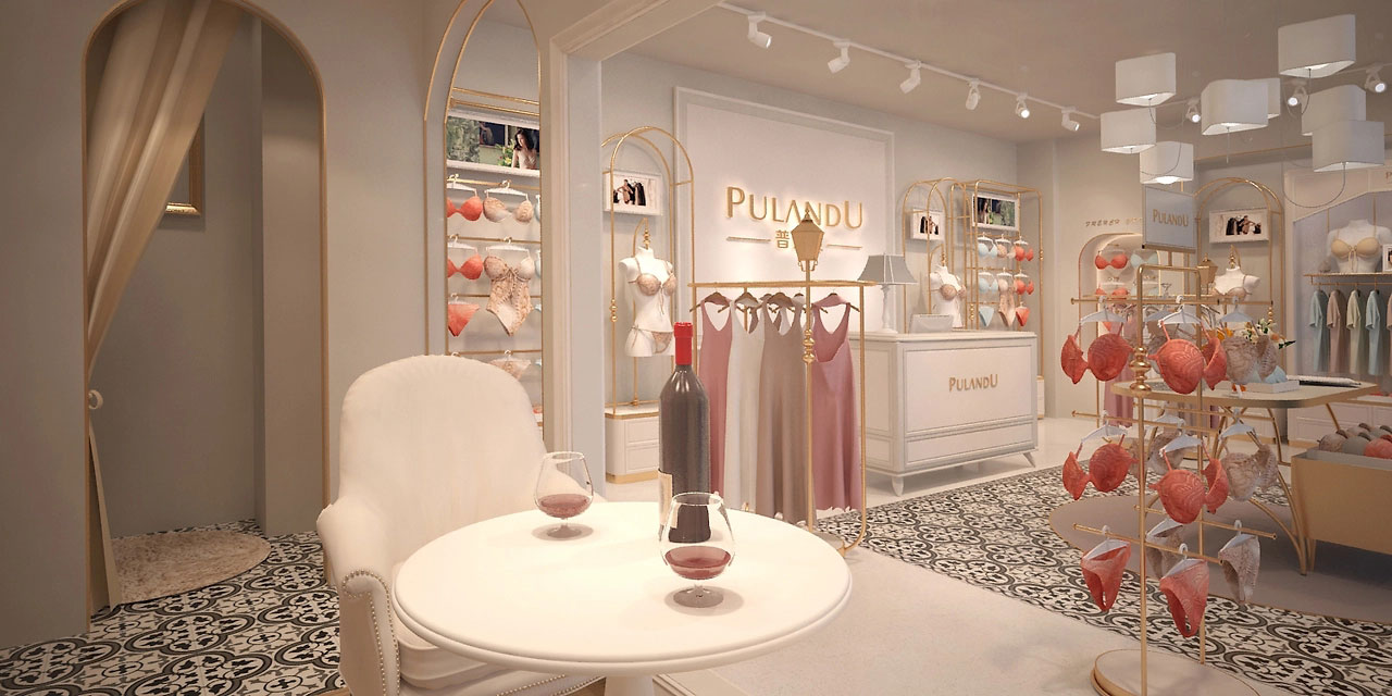 55平米新郑内衣店装修设计效果图