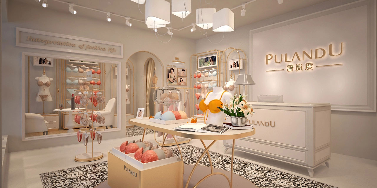 55平米新郑内衣店装修设计效果图