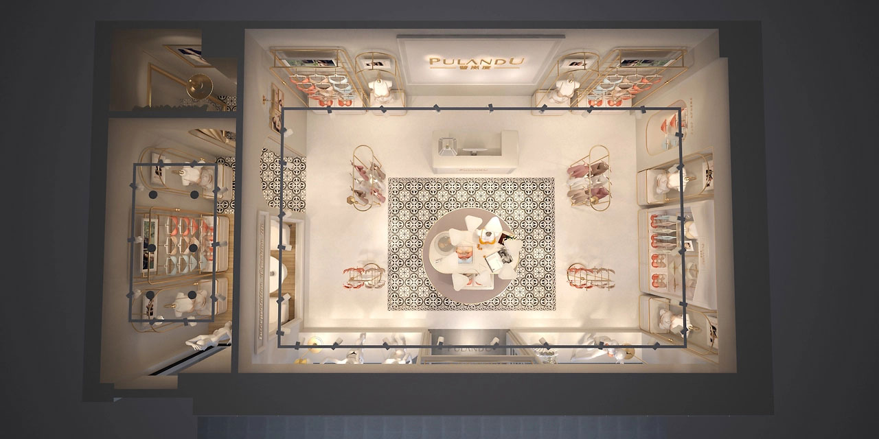 55平米新郑内衣店装修设计效果图