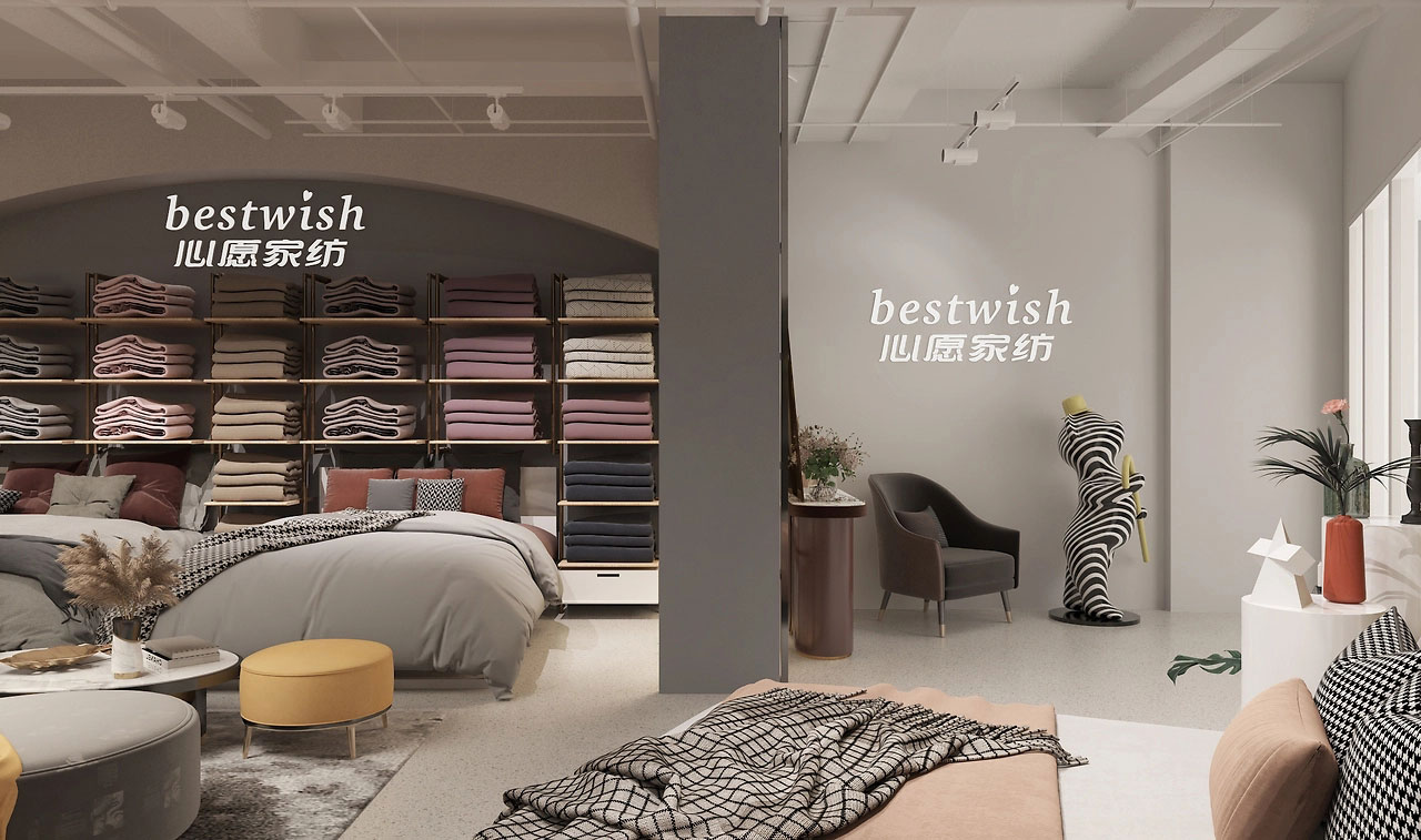 165平米新郑家纺店面装修设计效果图