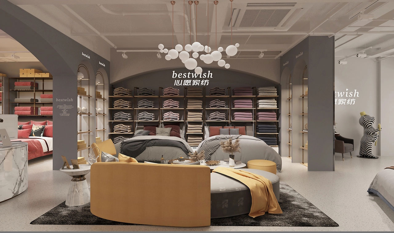 165平米新郑家纺店面装修设计效果图