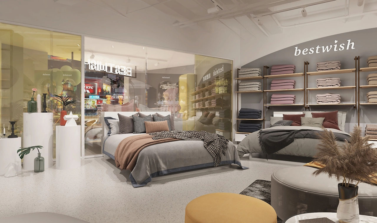 165平米新郑家纺店面装修设计效果图