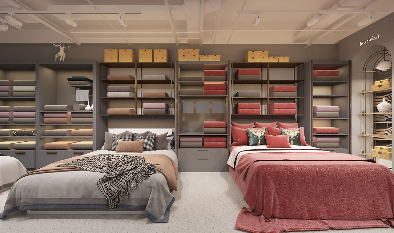 165平米新郑家纺店面装修设计效果图