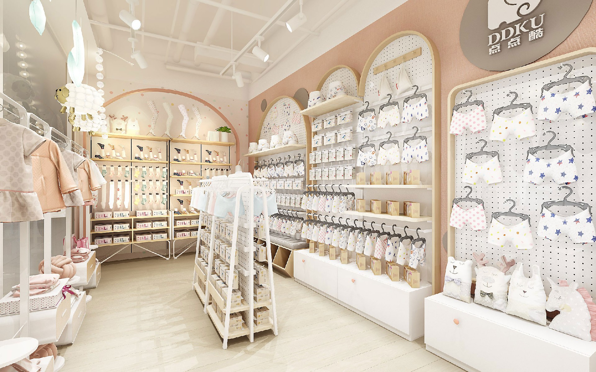 35平米新郑母婴用品店装修设计效果图