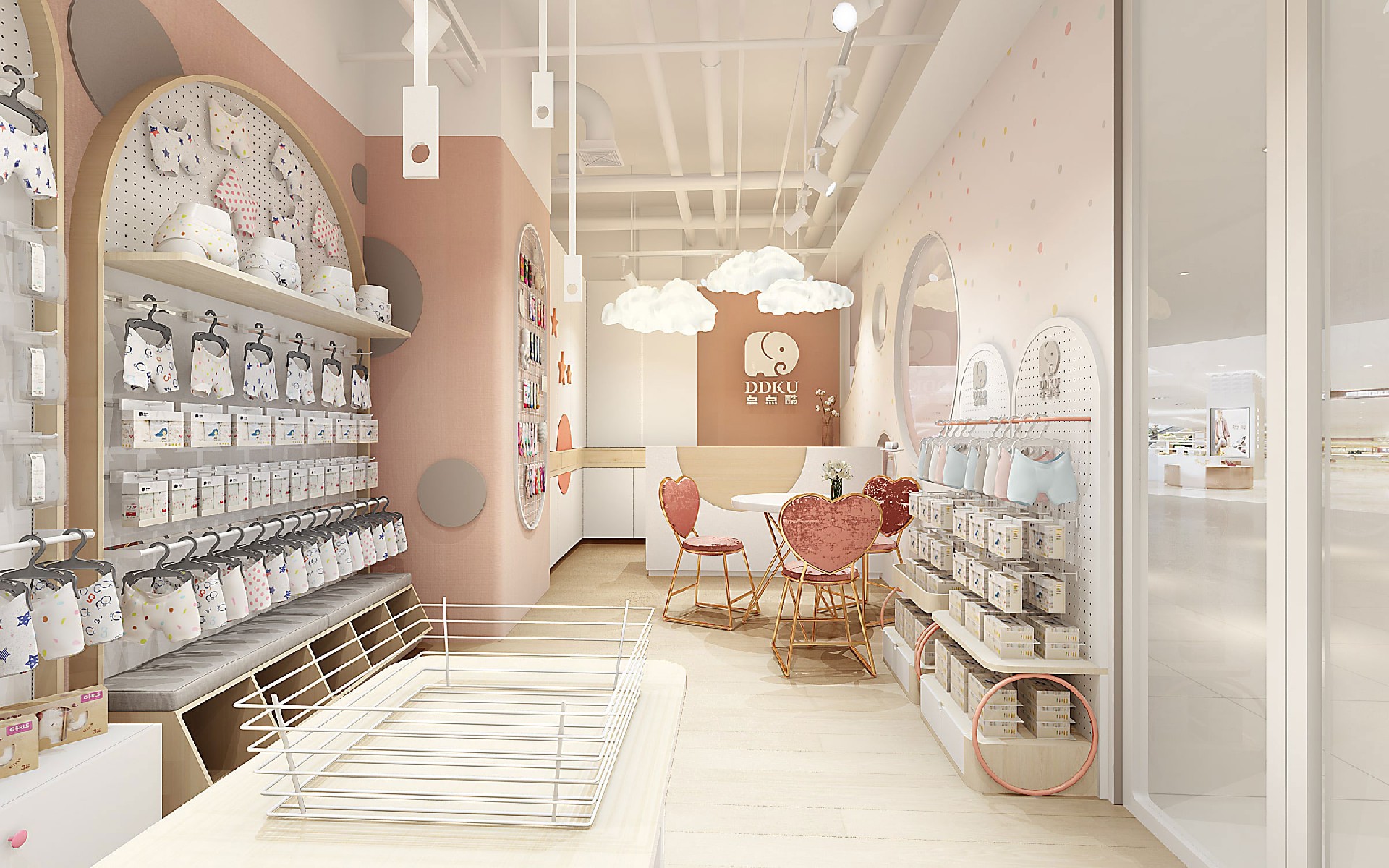 35平米新郑母婴用品店装修设计效果图