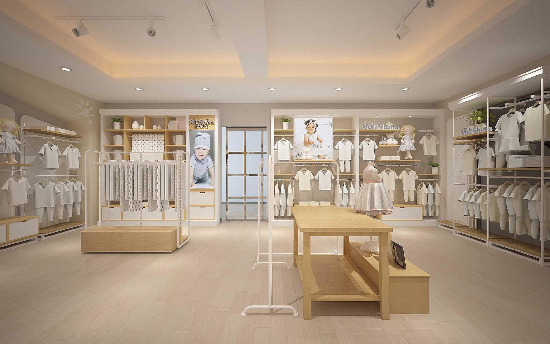 165平米新郑婴童服装店装修设计效果图