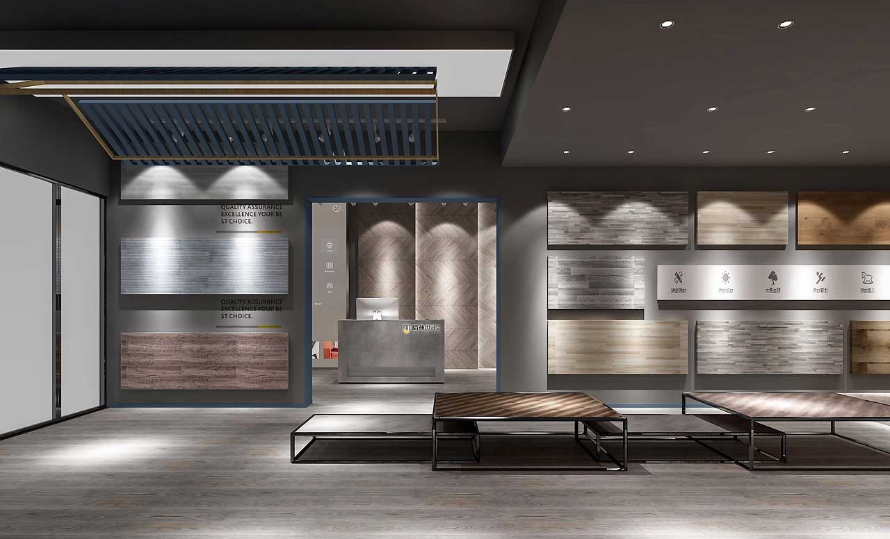 230平米新郑地板专卖店装修设计效果图