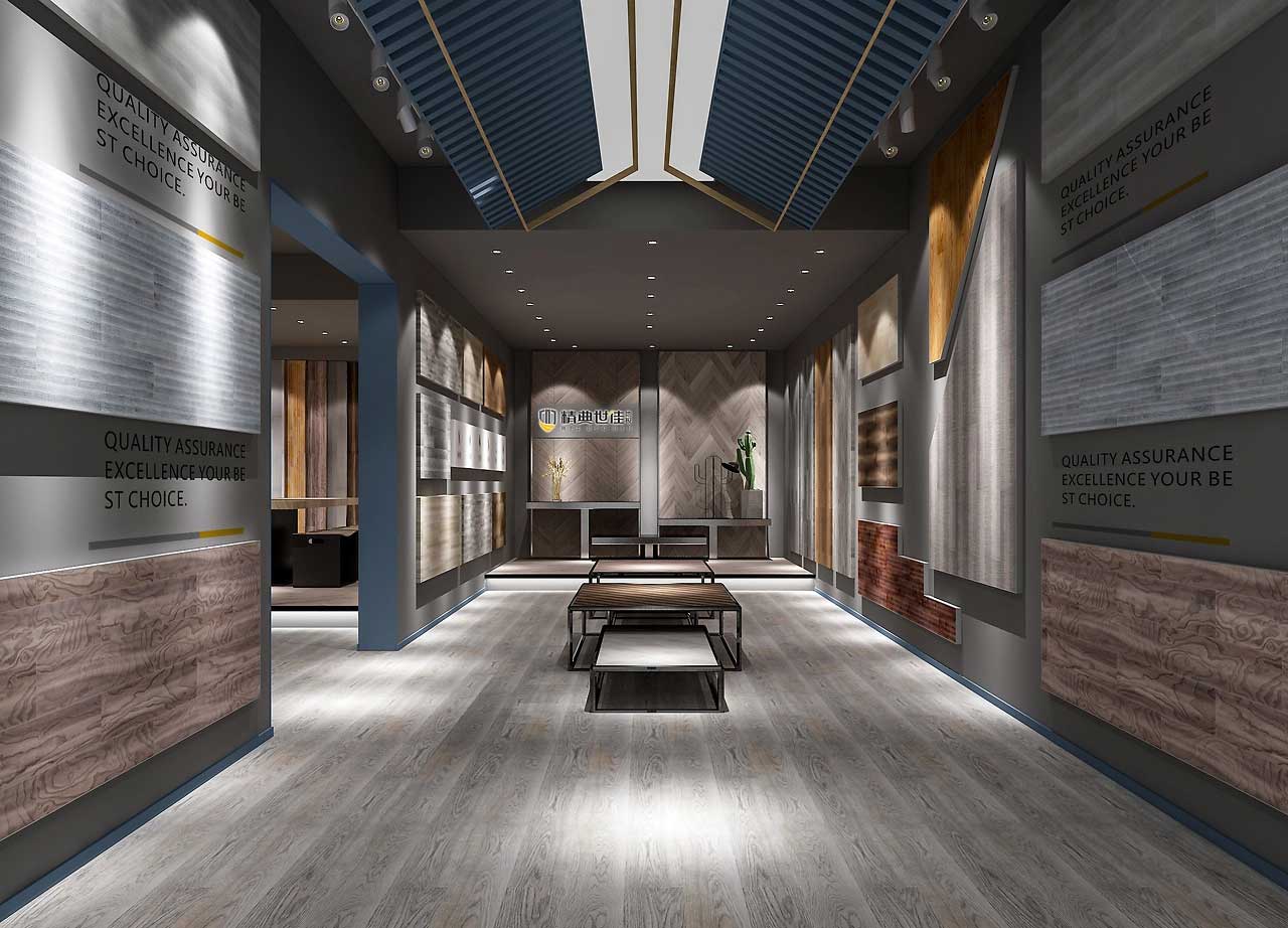 230平米新郑地板专卖店装修设计效果图