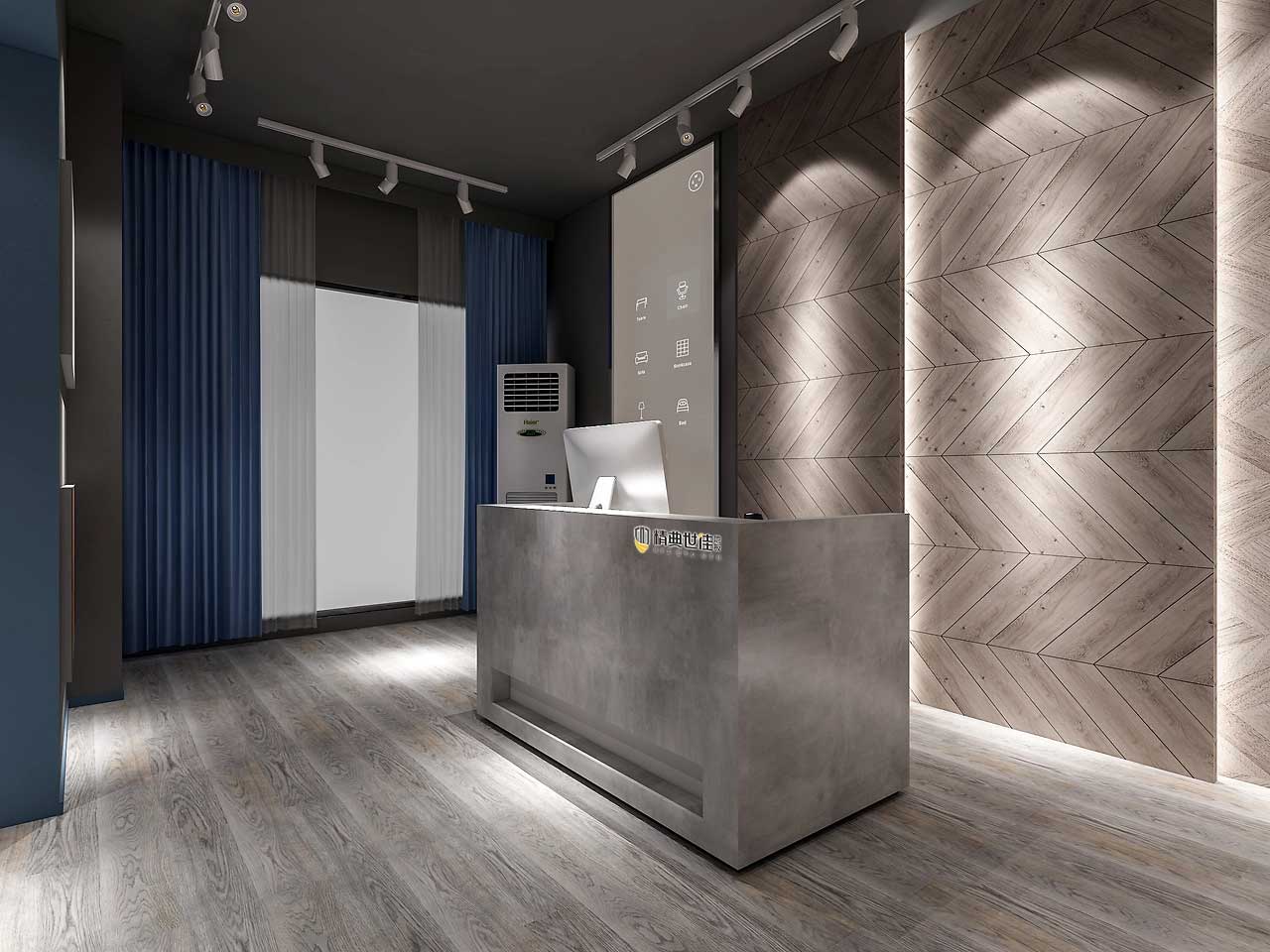 230平米新郑地板专卖店装修设计效果图