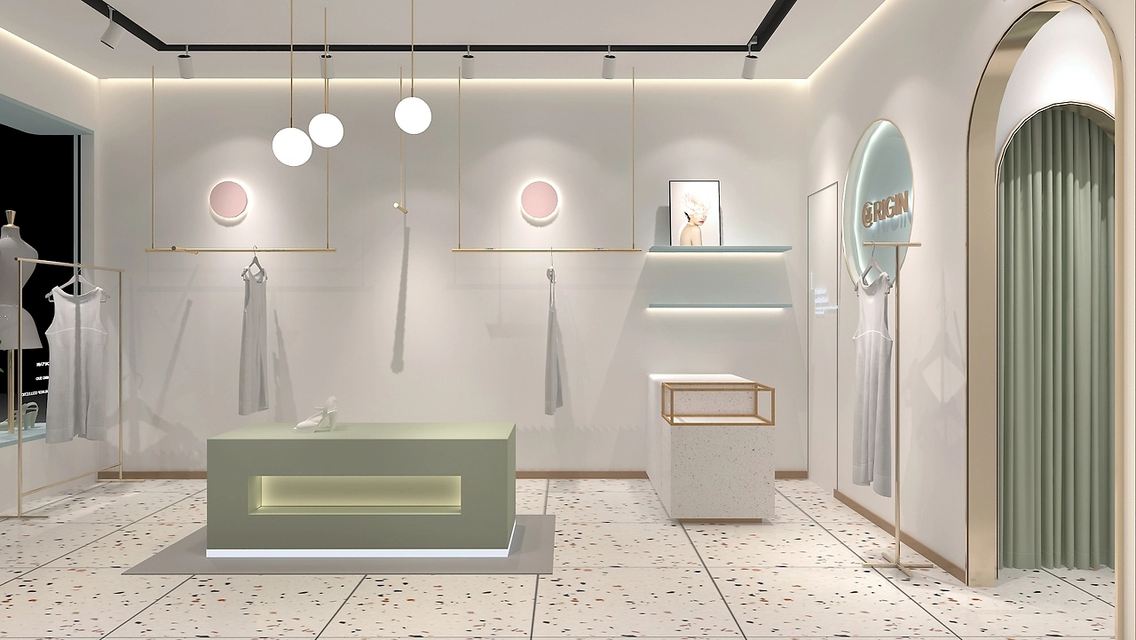 42平米新郑女装专卖店装修设计效果图