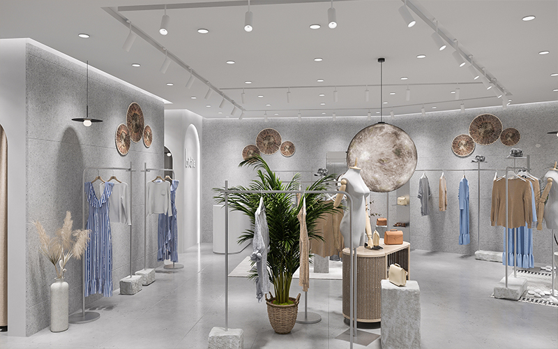 190平米新郑商场服装店装修设计效果图