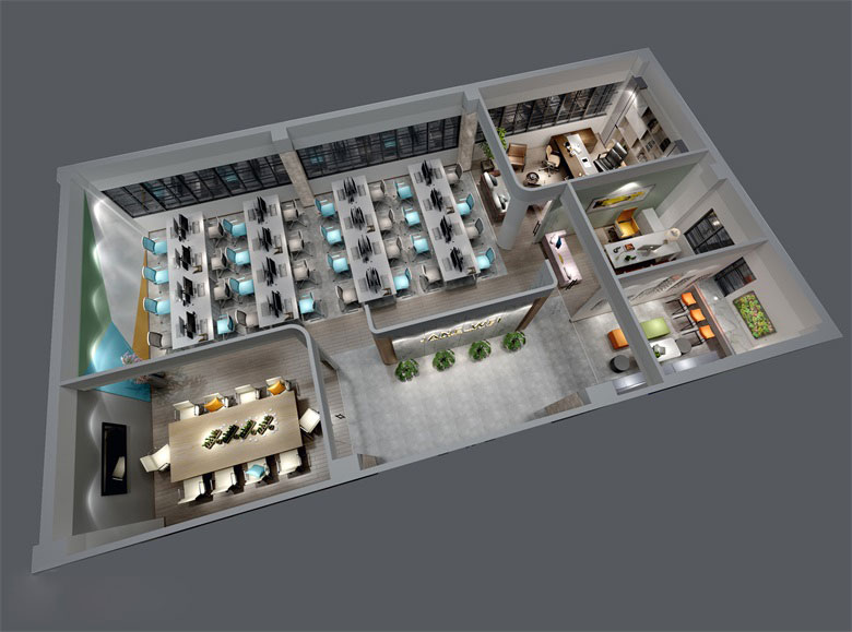 210平米新郑办公室装修设计效果图