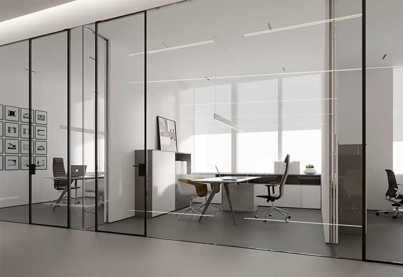 新郑咨询公司办公室装修设计：案例展示墙的制作